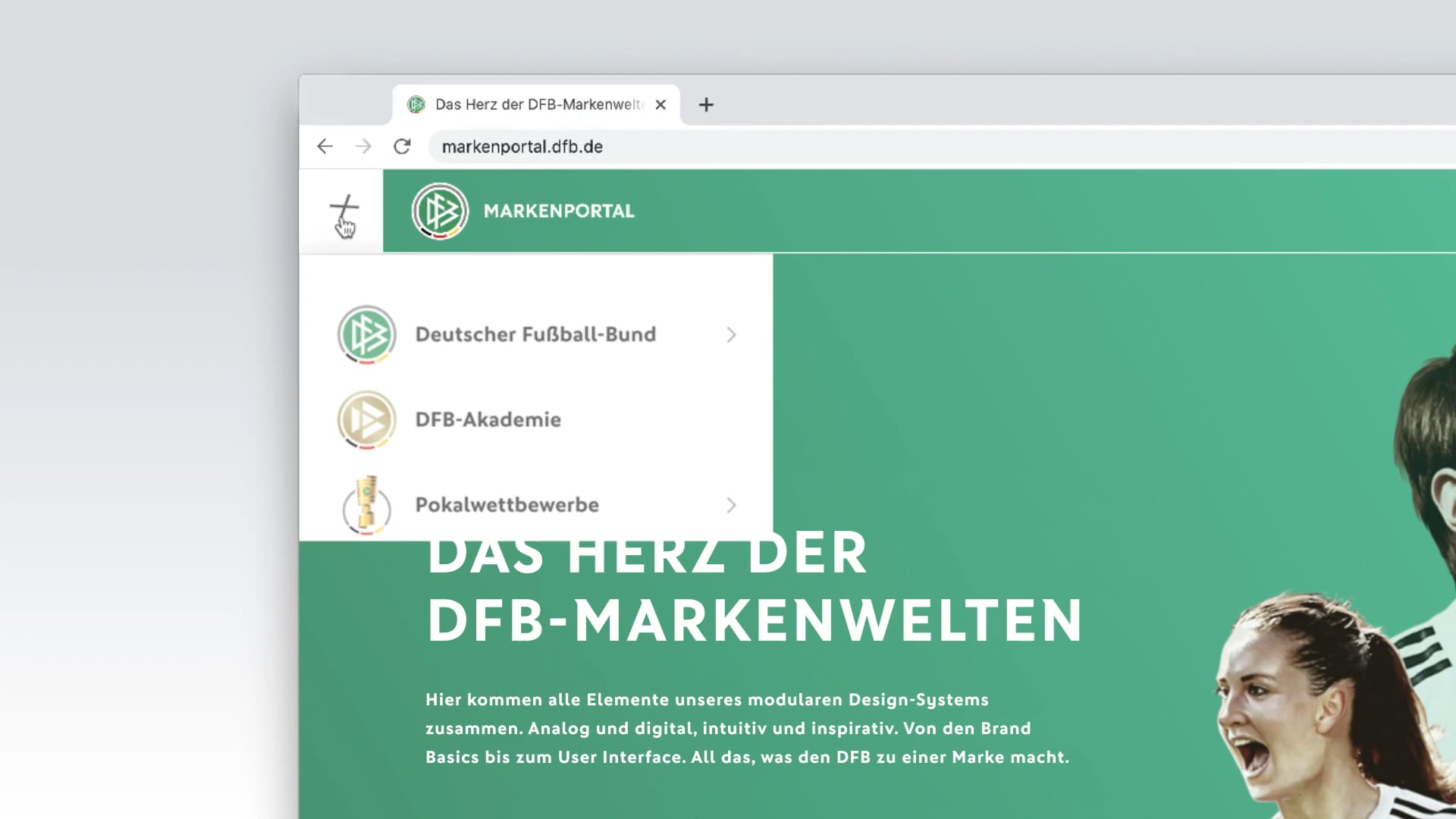 Brand Management Strichpunkt entwickelt neues Markenportal für den DFB
