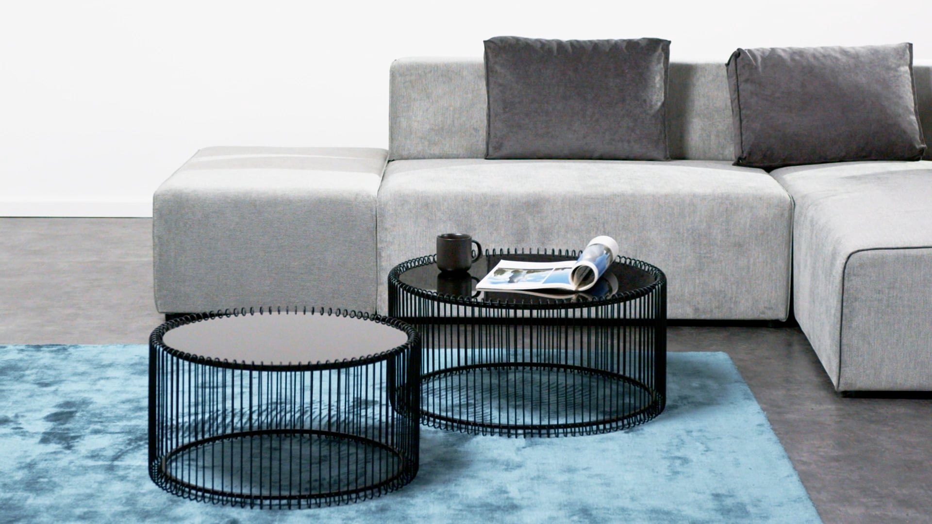 Coffee Table Wire Black (2/Set) - KARE USA