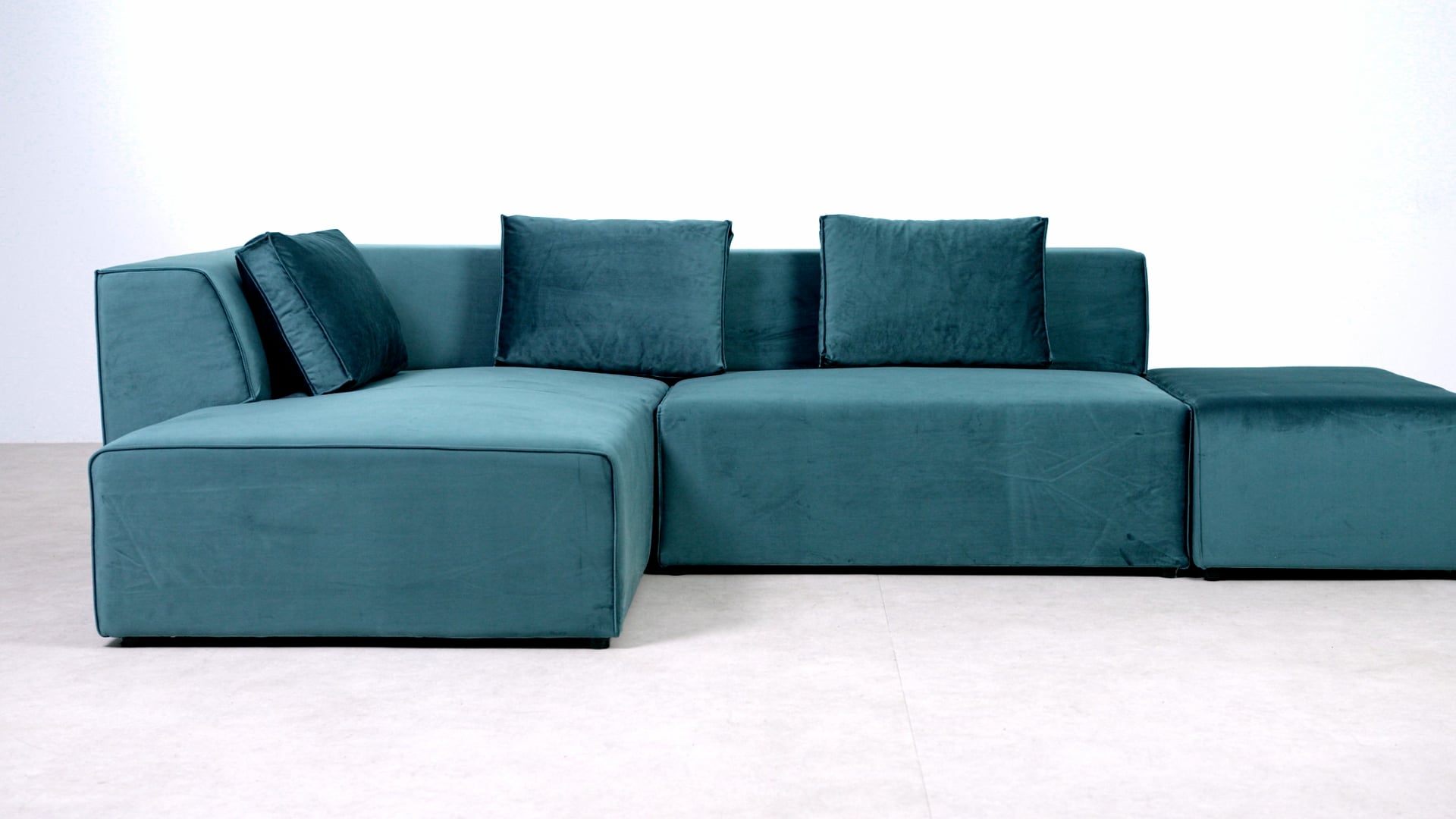 Corner Sofa Infinity Velvet Ocean Left - KARE Design (USA)