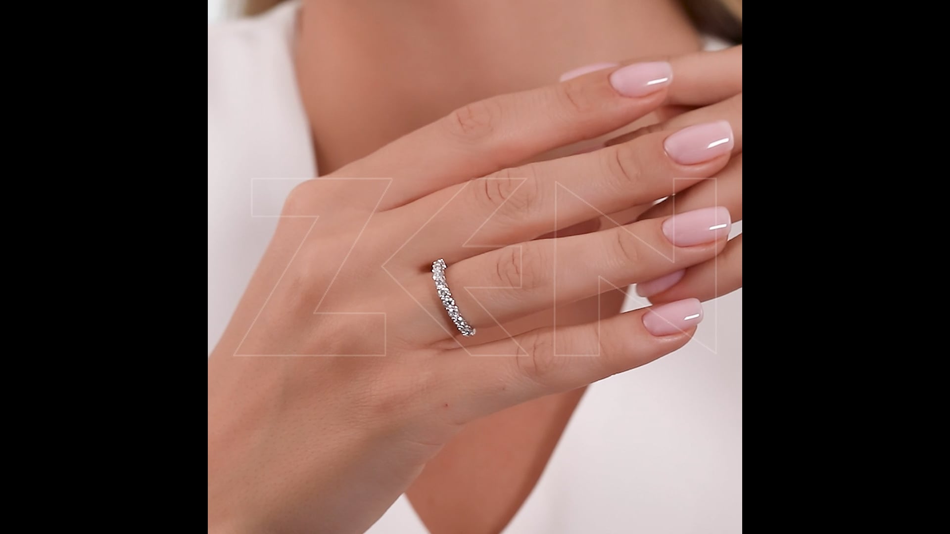 Premium Half Eternity Ring Half 10号 Premium Half Eternity Ring」Half(2PR0714)K18 リング｜スター