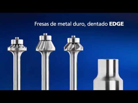 Fresa de metal duro EDGE ALU cónica avellanada KSK 45° Ø 16x03 mm, mango Ø 6 mm, mecanizado de cantos Youtube