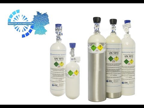 Sauerstoffflasche mit medizinischem Sauerstoff aus Stahl oder Aluminium |  Fenomed
