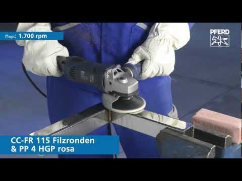 COMBICLICK harte Vliesronde CC Ø 100mm A240F für Feinschliff und Finish mit Winkelschleifer Youtube