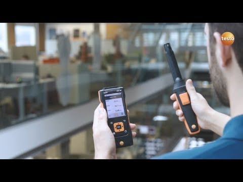 Measuring indoor air quality and comfort level using the air velocity and iaq measuring instrument testo 440