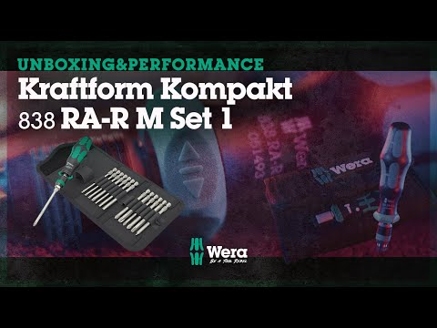 WERA Kraftform Kompakt 838 RA-R M Set 1 Jeu De Tournevis A Cliquet 15 Pieces 05051061001 71031