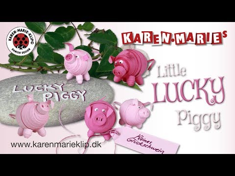 Little Lucky Piggy Quilling Template 