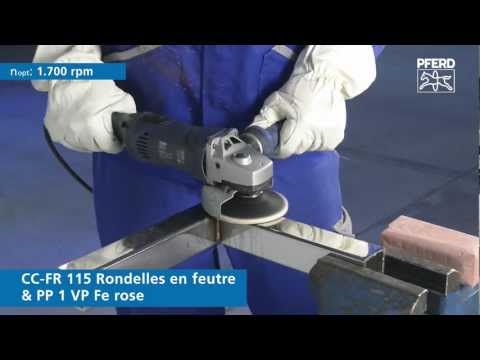 Rondelle en feutre COMBICLICK CC-FR Ø 115 mm pour prépolissage et polissage miroir avec meuleuse d'angle Youtube