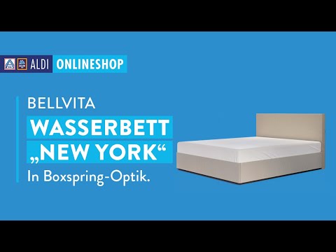 Wasserbett "New York" im Boxspring-Look 200 x 220 cm, beige