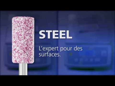 Meule sur tige STEEL EDGE sphérique Ø 16x16 mm, tige Ø 6 mm, A30 pour acier et acier moulé Youtube