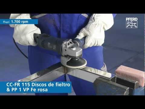 Disco de vellón blando COMBICLICK CC Ø 115 mm A280, para limpieza y satinado con amoladora angular Youtube