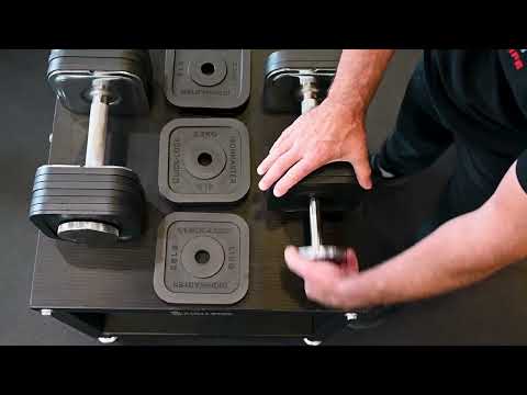 Ironmaster Quick-Lock Adjustable Dumbbell System 45 lb Set