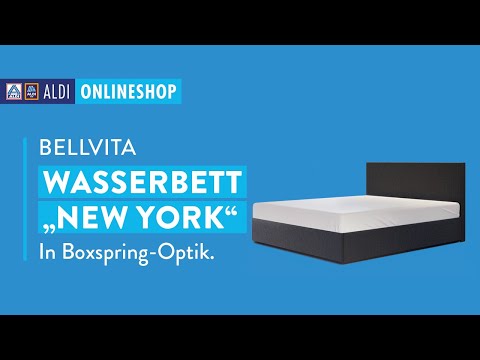 Wasserbett "New York" im Boxspring-Look 180 x 200 cm, graphit