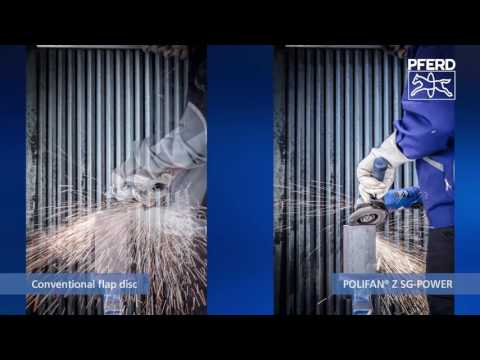 POLIFAN POWER flap disc PFC 125x22.23 mm conical Z120 SG STEELOX steel/stainless steel Youtube