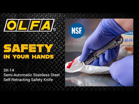 Olfa Auto-Retracting Knife - Qty of 6 - H-1139