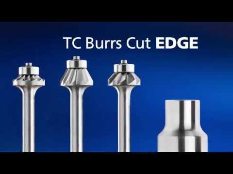 Tungsten carbide concave radius burr EDGE V dia. 16x12 mm shank dia. 6 mm work on edges Youtube