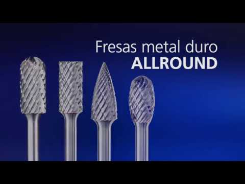 Fresa de metal duro de alto rendimiento ALLROUND forma de gota TRE Ø 06x10 mm, mango Ø 6 mm, basto universal Youtube
