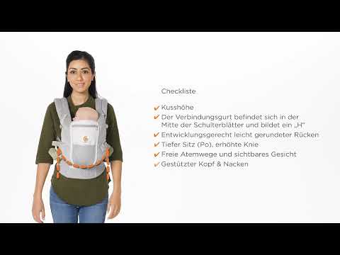 Fullbuckle Tragen, ERGObaby, Schwarz – Produktvideo: zeigt das Produkt in Anwendung
